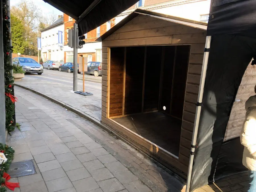 Holzhütte mit offener Front 3×2 m